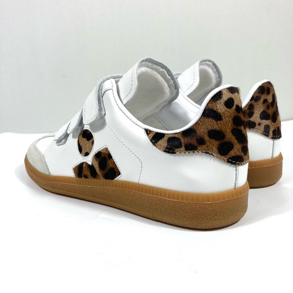 Isabel Marant Beth Low Top Sneaker White Leopard EU 37 NEW - Picture 9 of 17